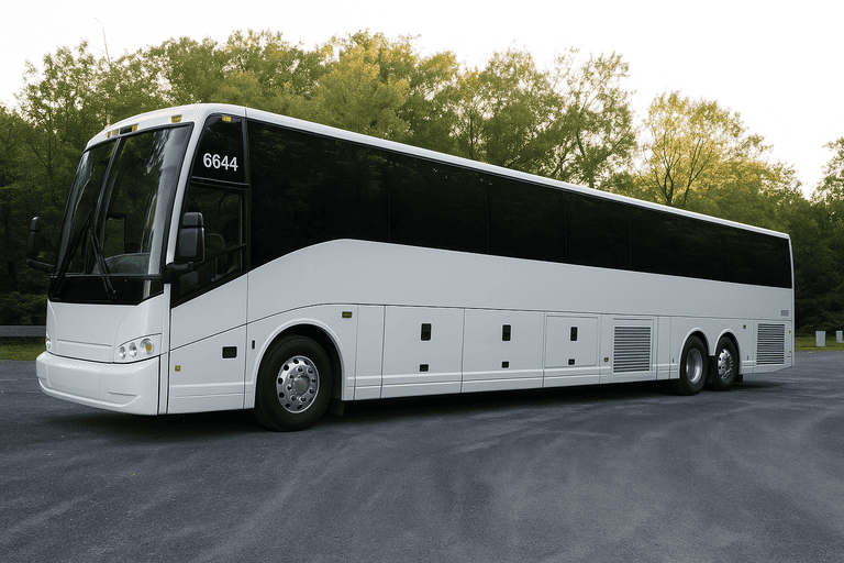 exterior of Erie Coach Bus Service coach bus