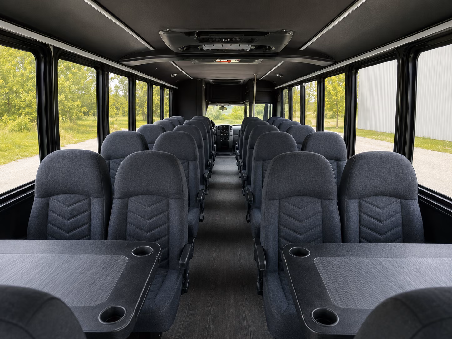 erie 18 passenger minibus inside