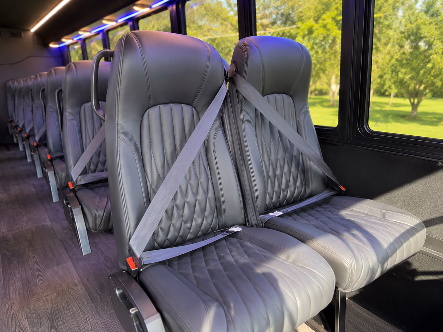 erie 20 passenger minibus inside