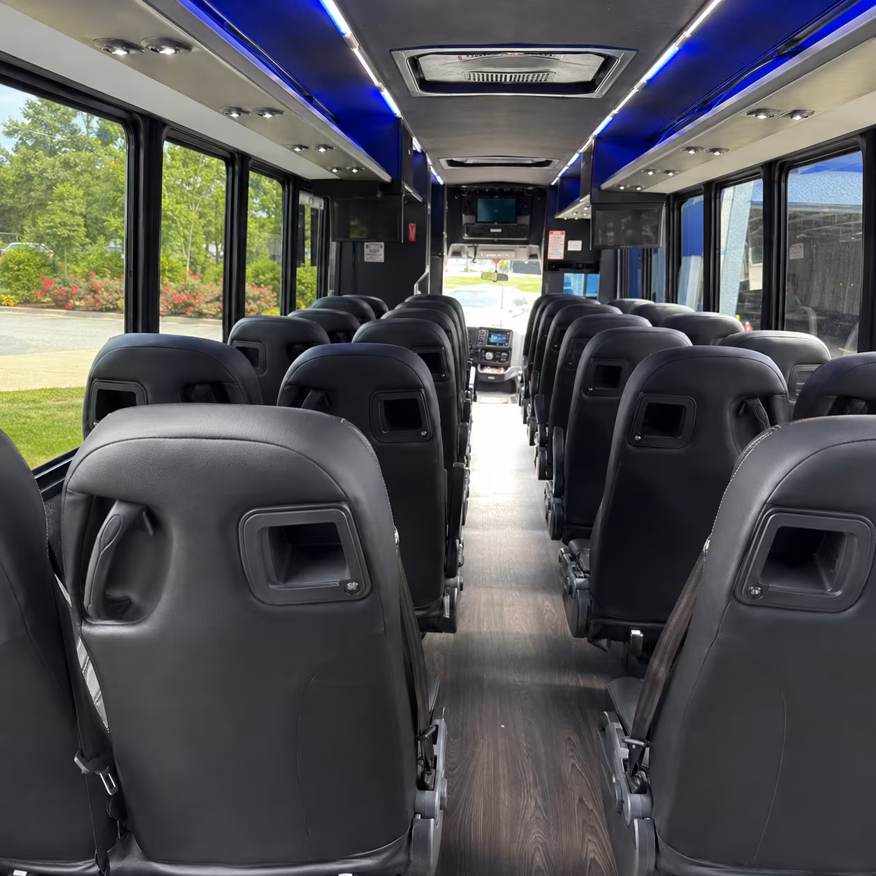 erie 25 passenger minibus inside