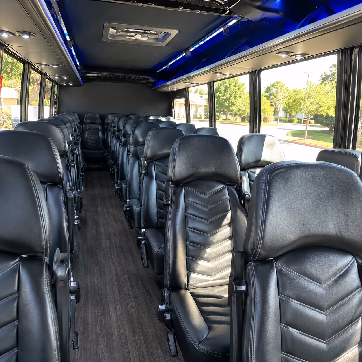 erie 28 passenger minibus interior
