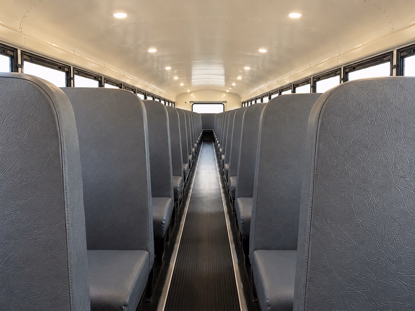 erie school bus inside